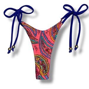 Paisley tie side bikini bottom - Denali Brand